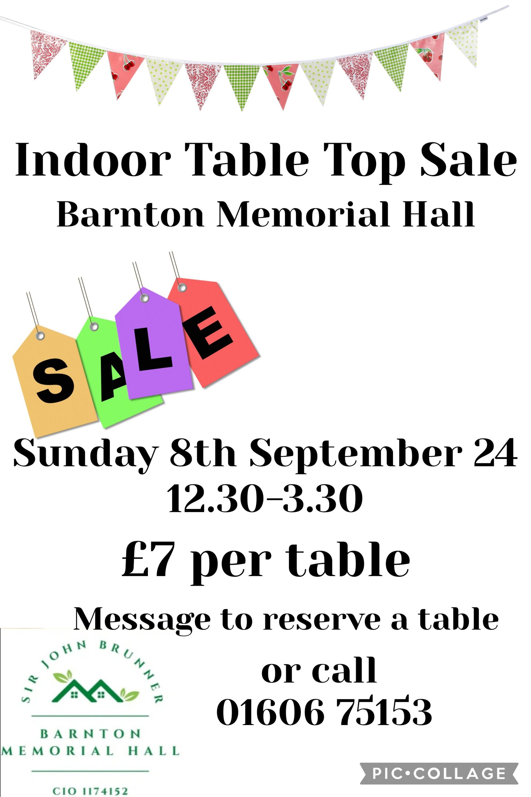 Table top sale